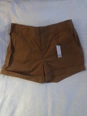 NWT LARGE SANCTUARY GETAWAY SHORT CARA CUFFED HEM XH9038R3 ELASTIC WAIST POCKETS